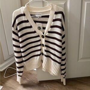 Brown & white cardigan NWT